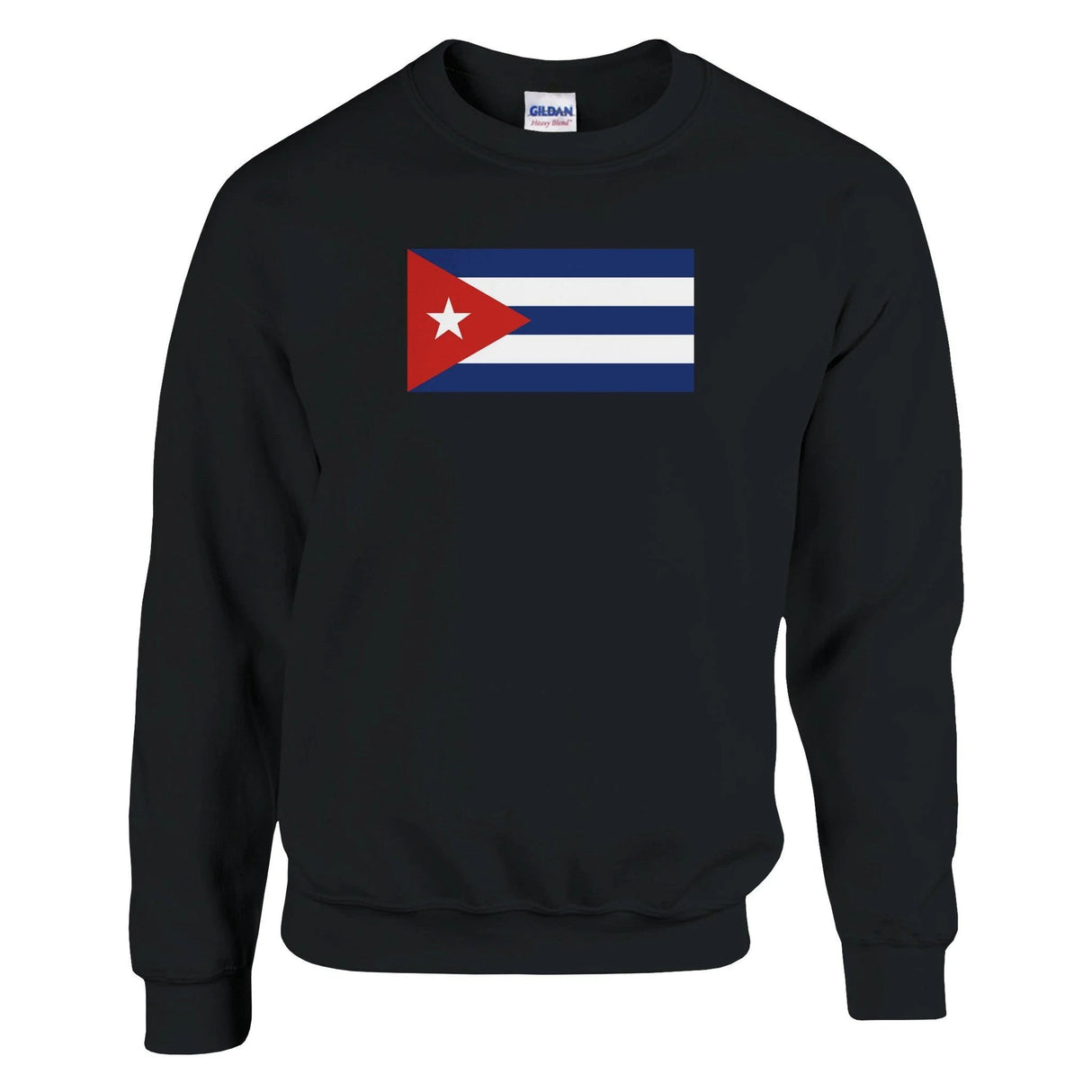 Sweat-shirt drapeau cuba coton mélangé brodé confortable