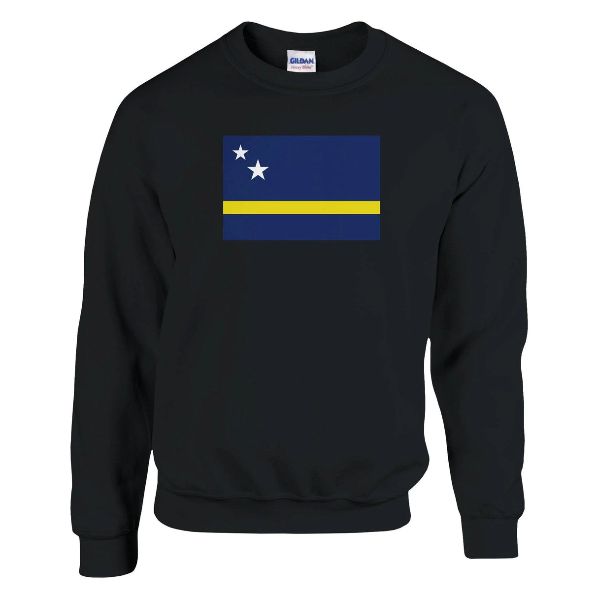 Sweat-shirt drapeau curaçao coton mélangé brodé confortable