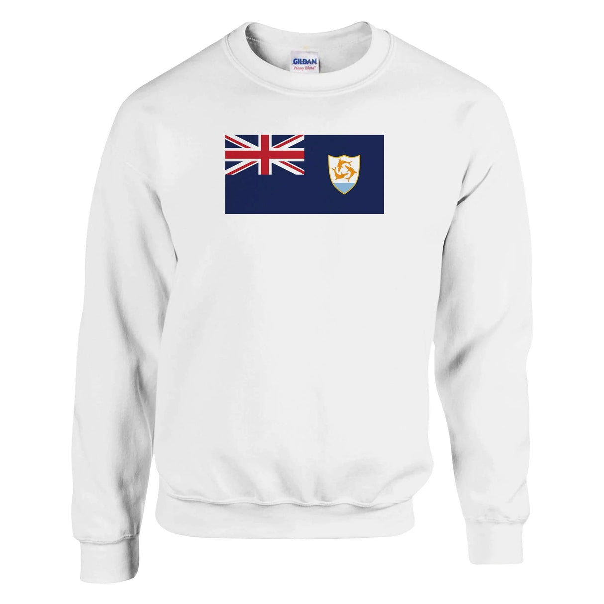 Sweat-shirt drapeau d’anguilla coton mélangé brodé
