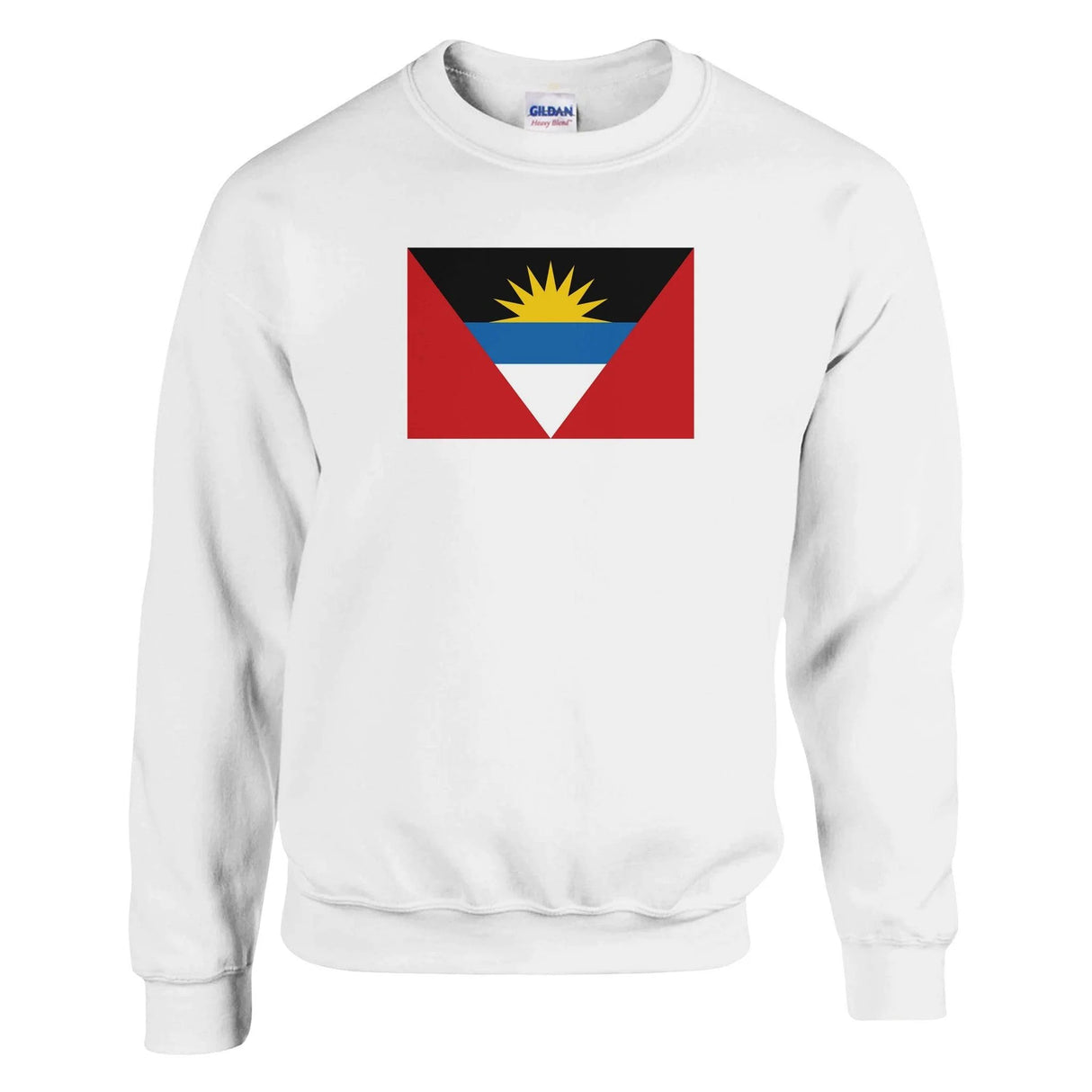 Sweat-shirt drapeau d’antigua-et-barbuda coton brodé