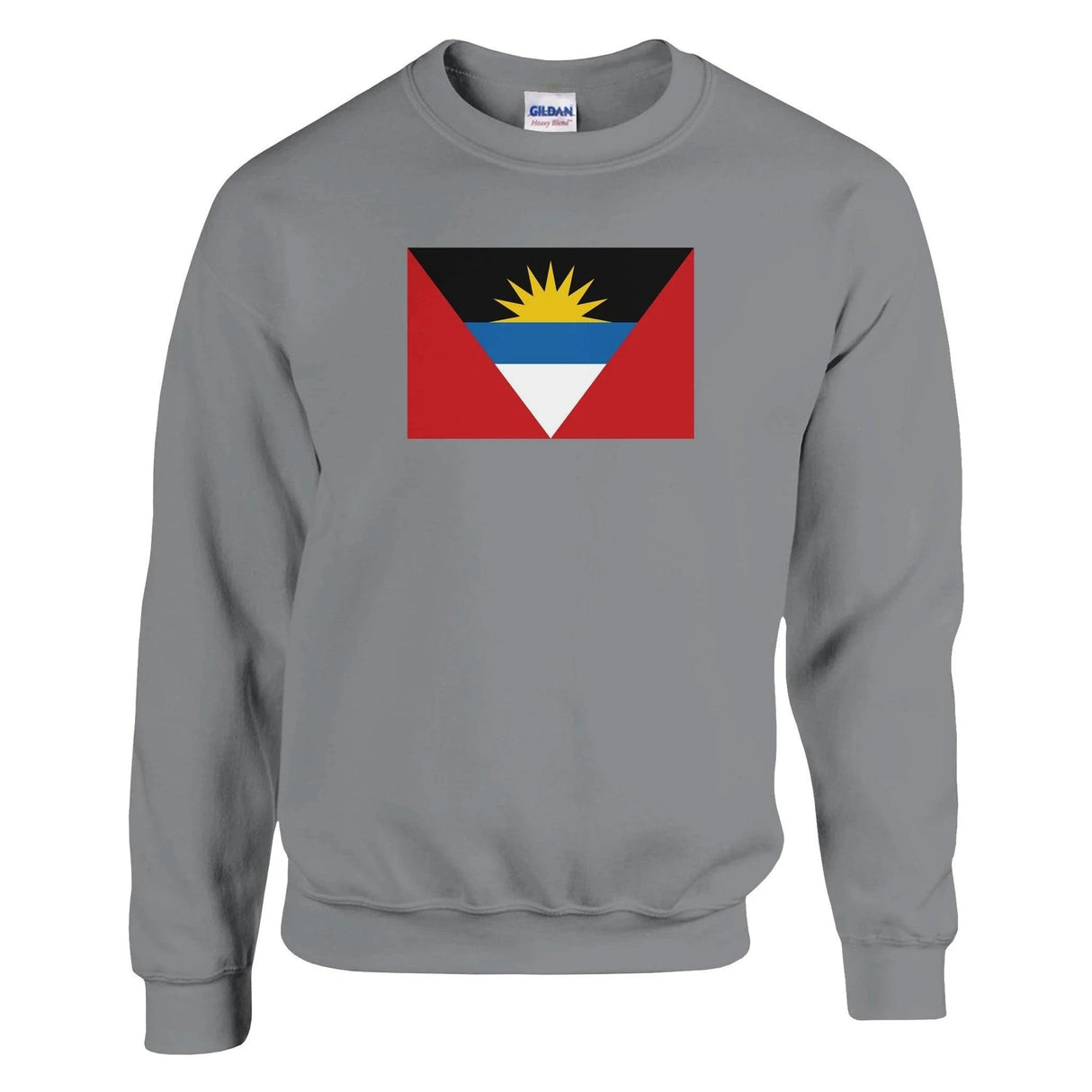 Sweat-shirt drapeau d’antigua-et-barbuda coton brodé