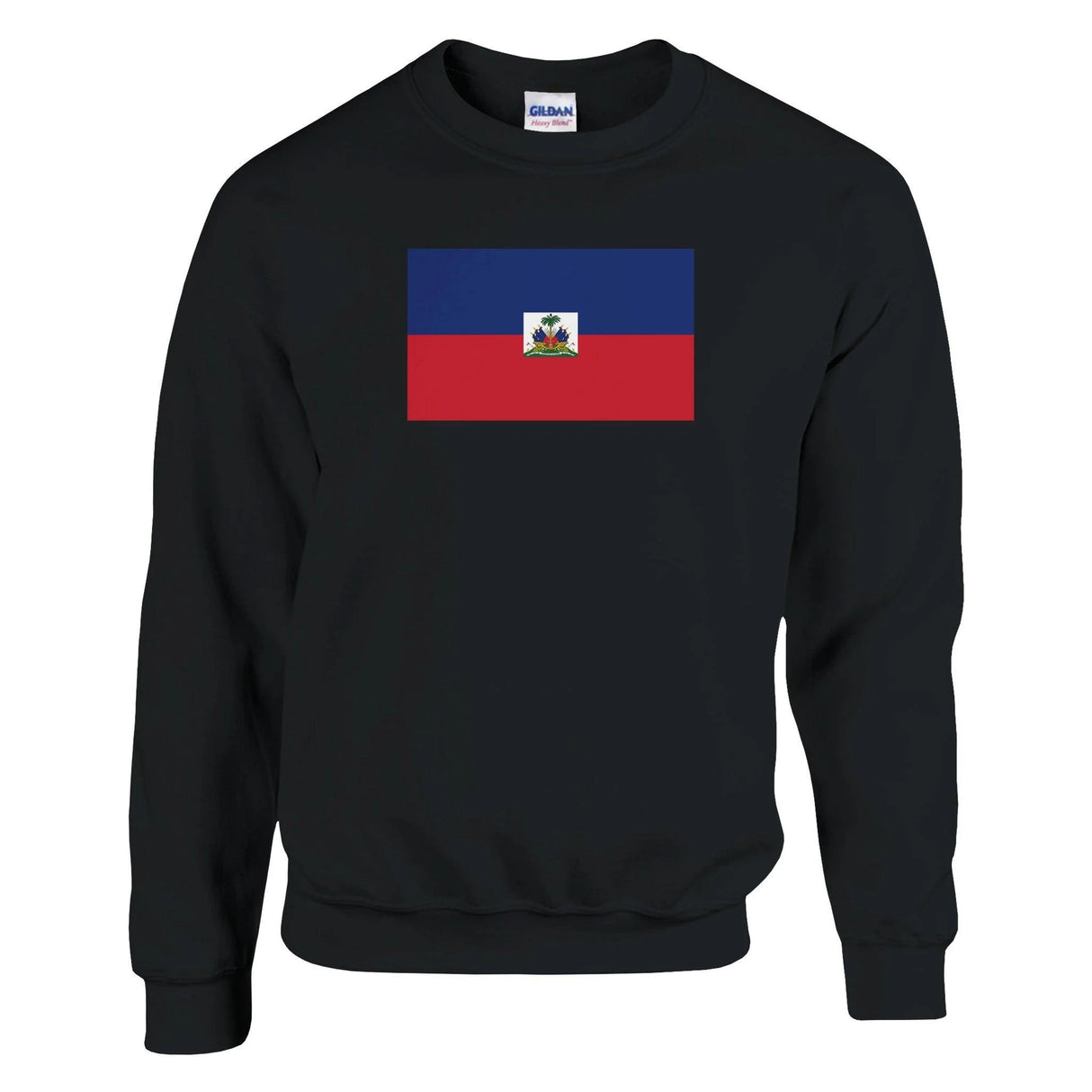 Sweat-shirt drapeau d’haïti coton mélangé brodé