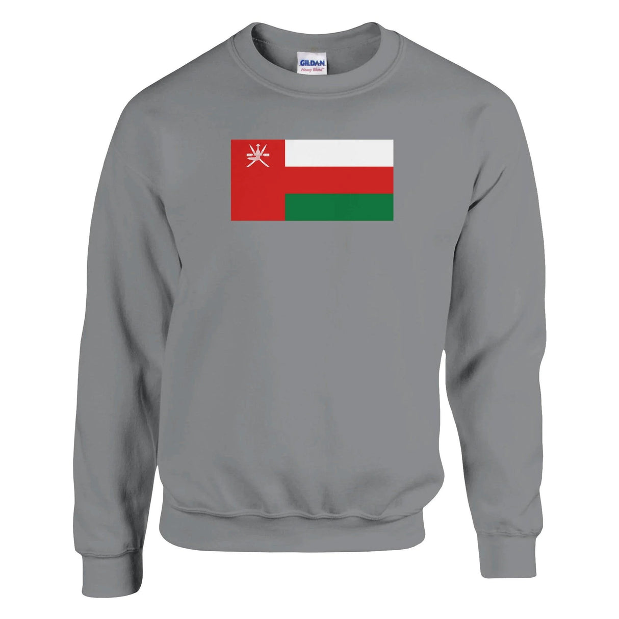 Sweat-shirt drapeau d’oman coton mélangé brodé confortable