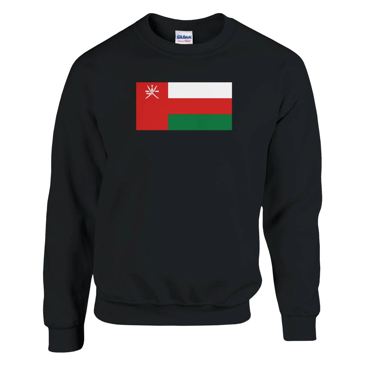 Sweat-shirt drapeau d’oman coton mélangé brodé confortable