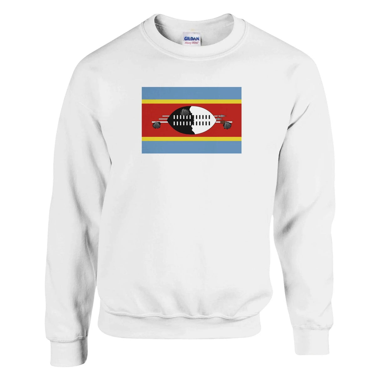 Sweat-shirt drapeau eswatini brodé coton mélangé doux