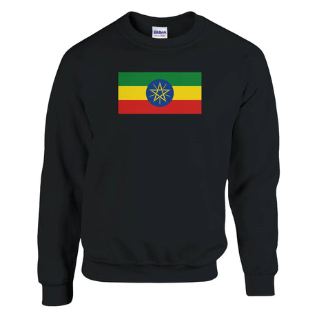 Sweat-shirt drapeau éthiopie coton mélangé imprimé doux