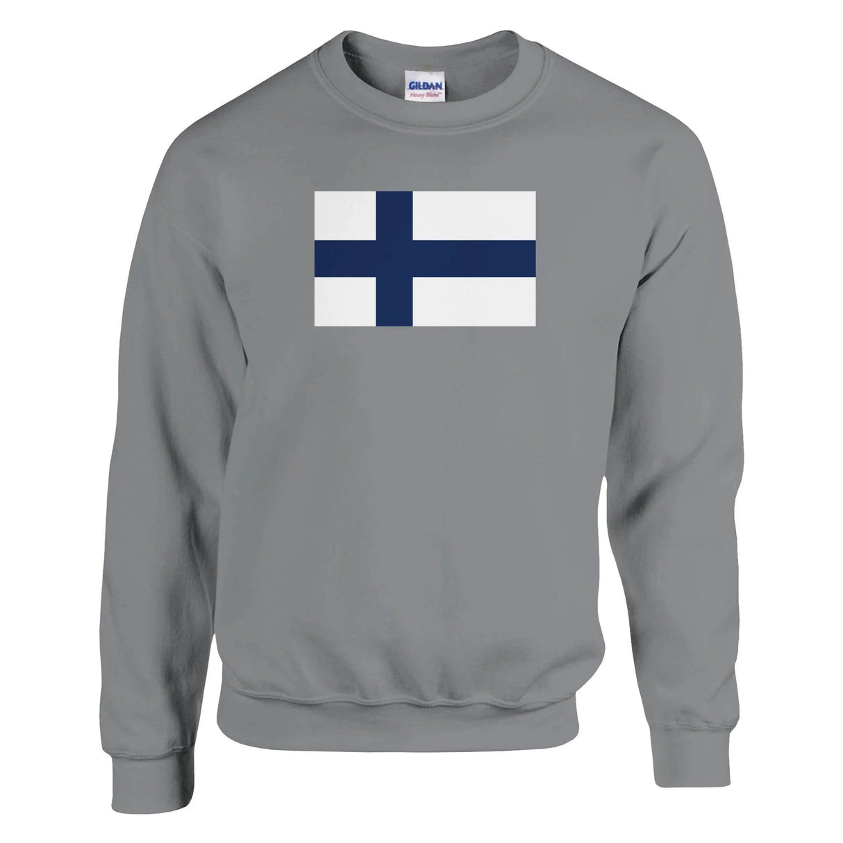 Sweat-shirt drapeau finlande coton mélangé brodé doux