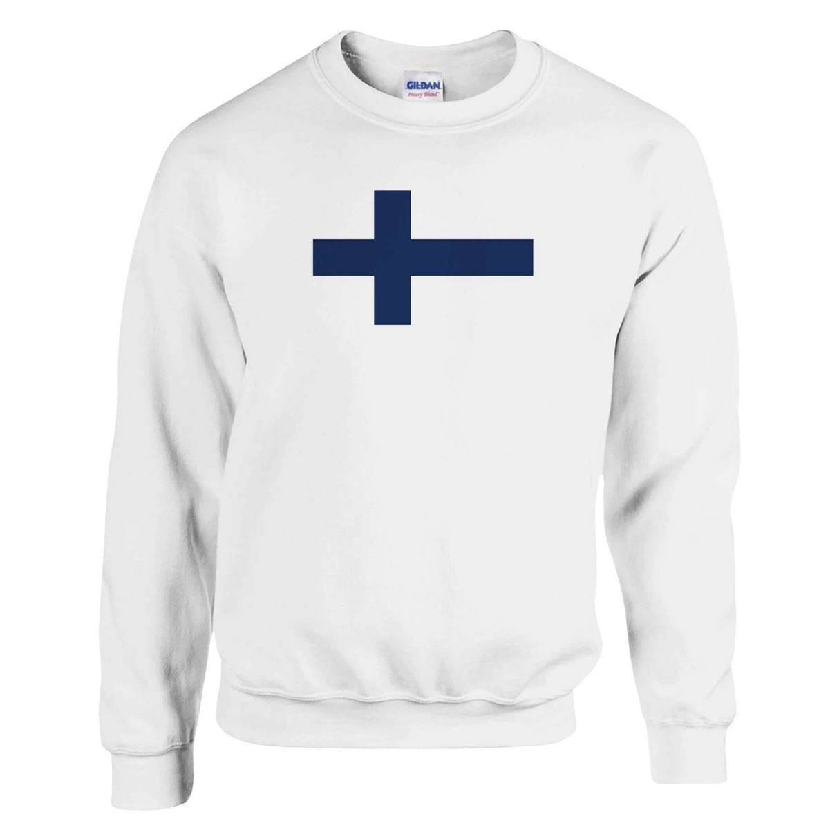 Sweat-shirt drapeau finlande coton mélangé brodé doux