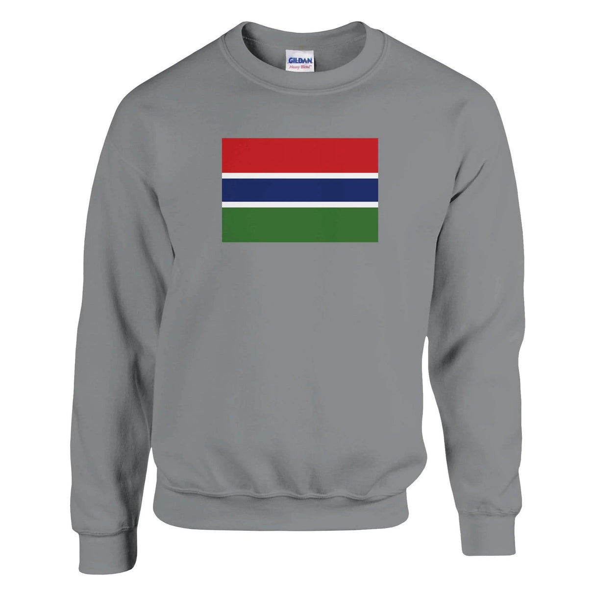 Sweat-shirt drapeau gambie coton mélangé brodé confortable
