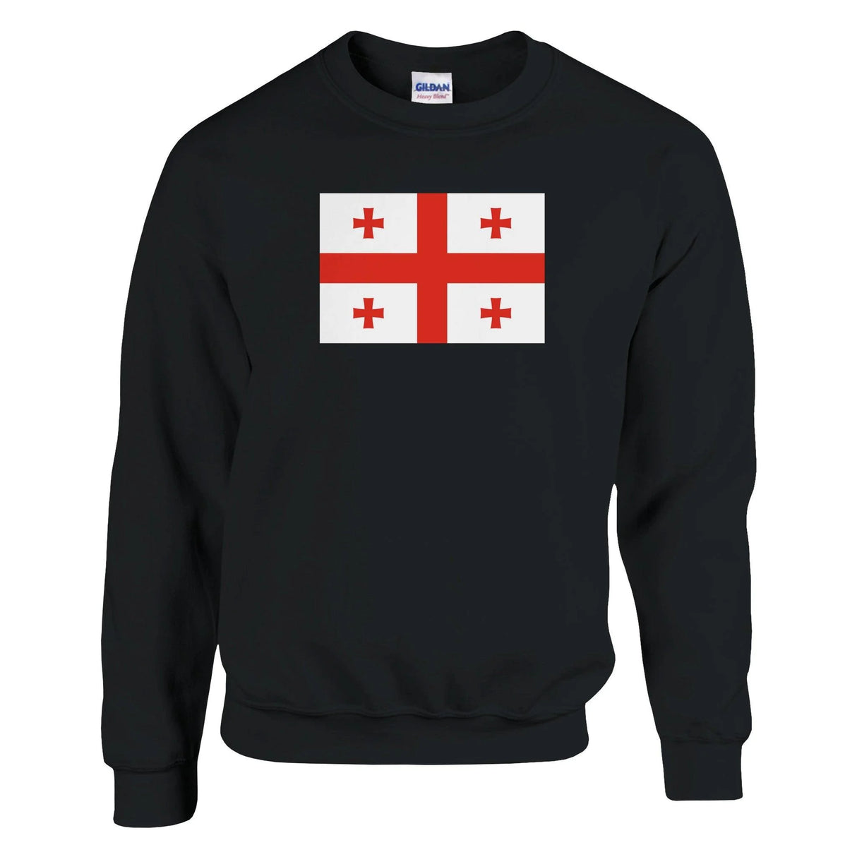 Sweat-shirt drapeau géorgie coton mélangé broderie