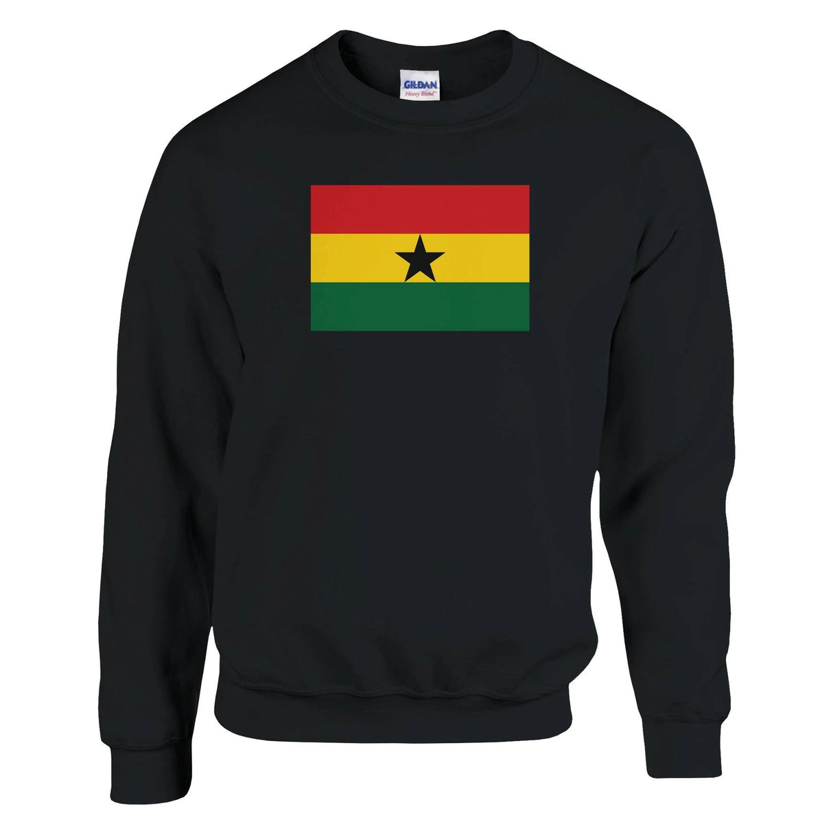Sweat-shirt drapeau ghana coton mélangé brodé confortable