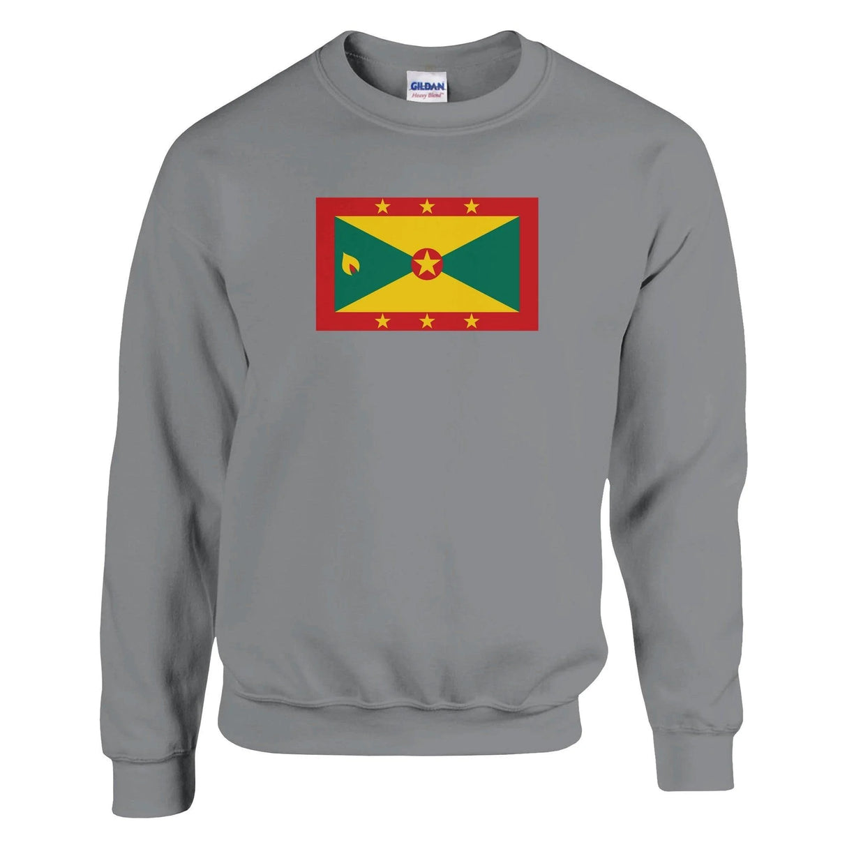 Sweat-shirt drapeau grenade coton mélangé brodé doux