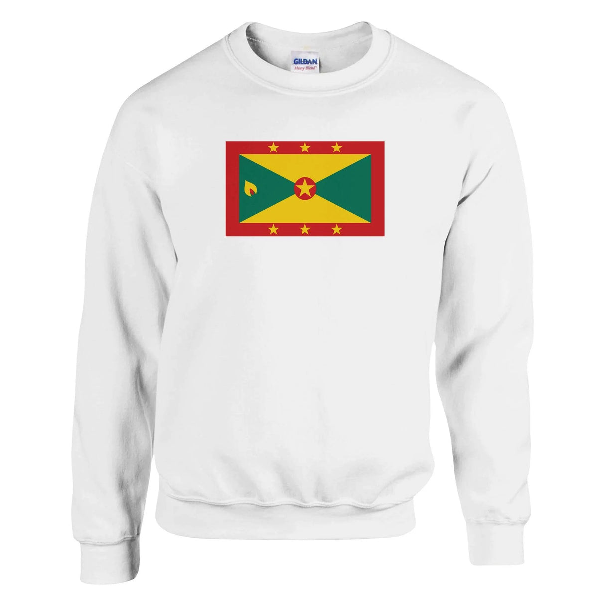 Sweat-shirt drapeau grenade coton mélangé brodé doux