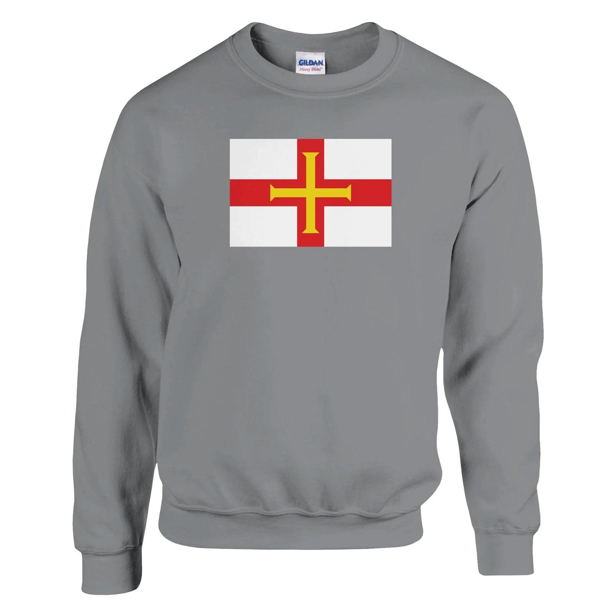 Sweat-shirt drapeau guernesey coton mélangé brodé doux
