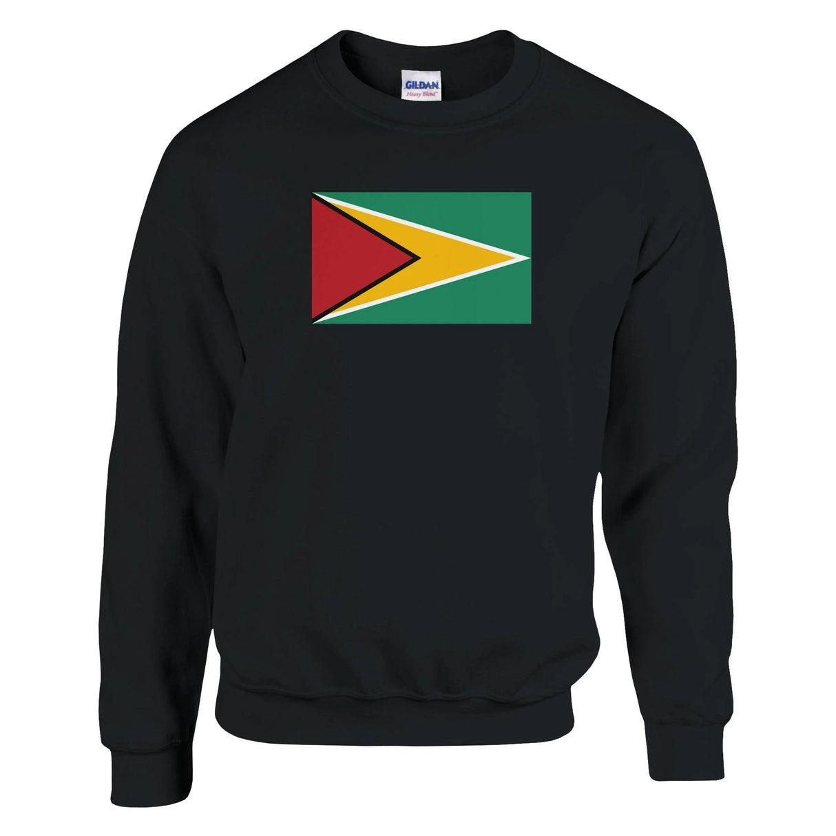 Sweat-shirt drapeau guyana coton mélangé doux imprimé