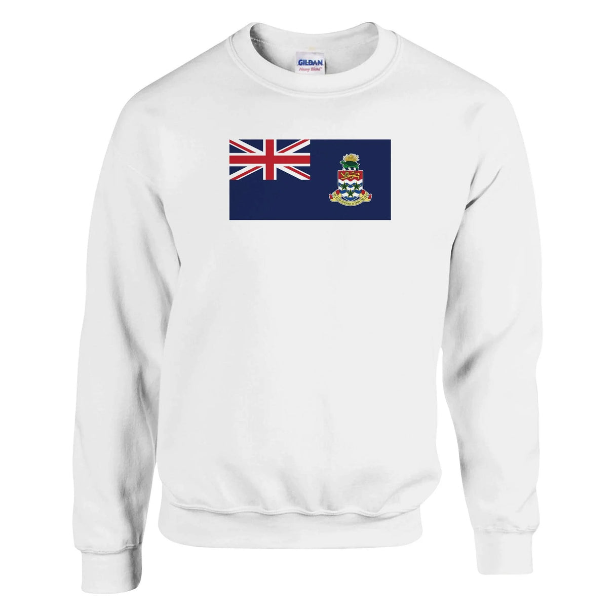 Sweat-shirt drapeau îles caïmans coton mélangé brodé
