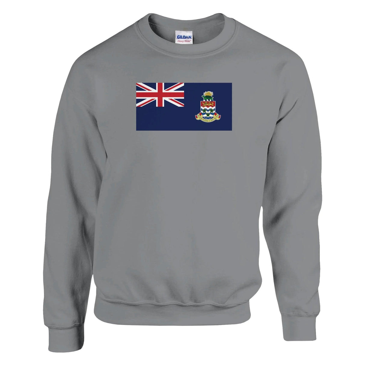 Sweat-shirt drapeau îles caïmans coton mélangé brodé
