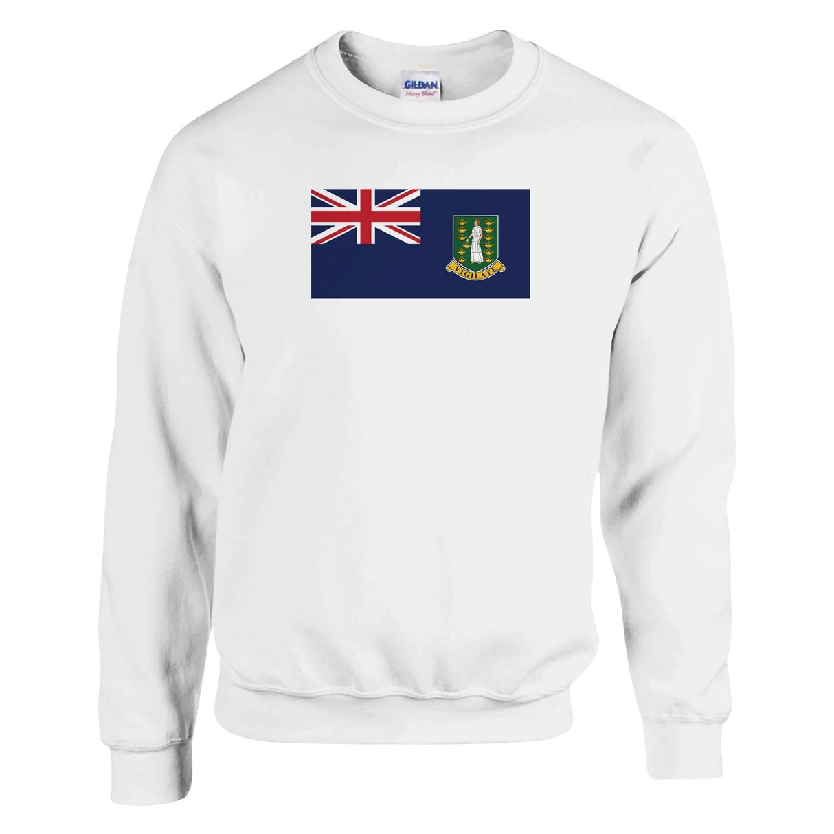 Sweat-shirt drapeau îles vierges britanniques coton brodé