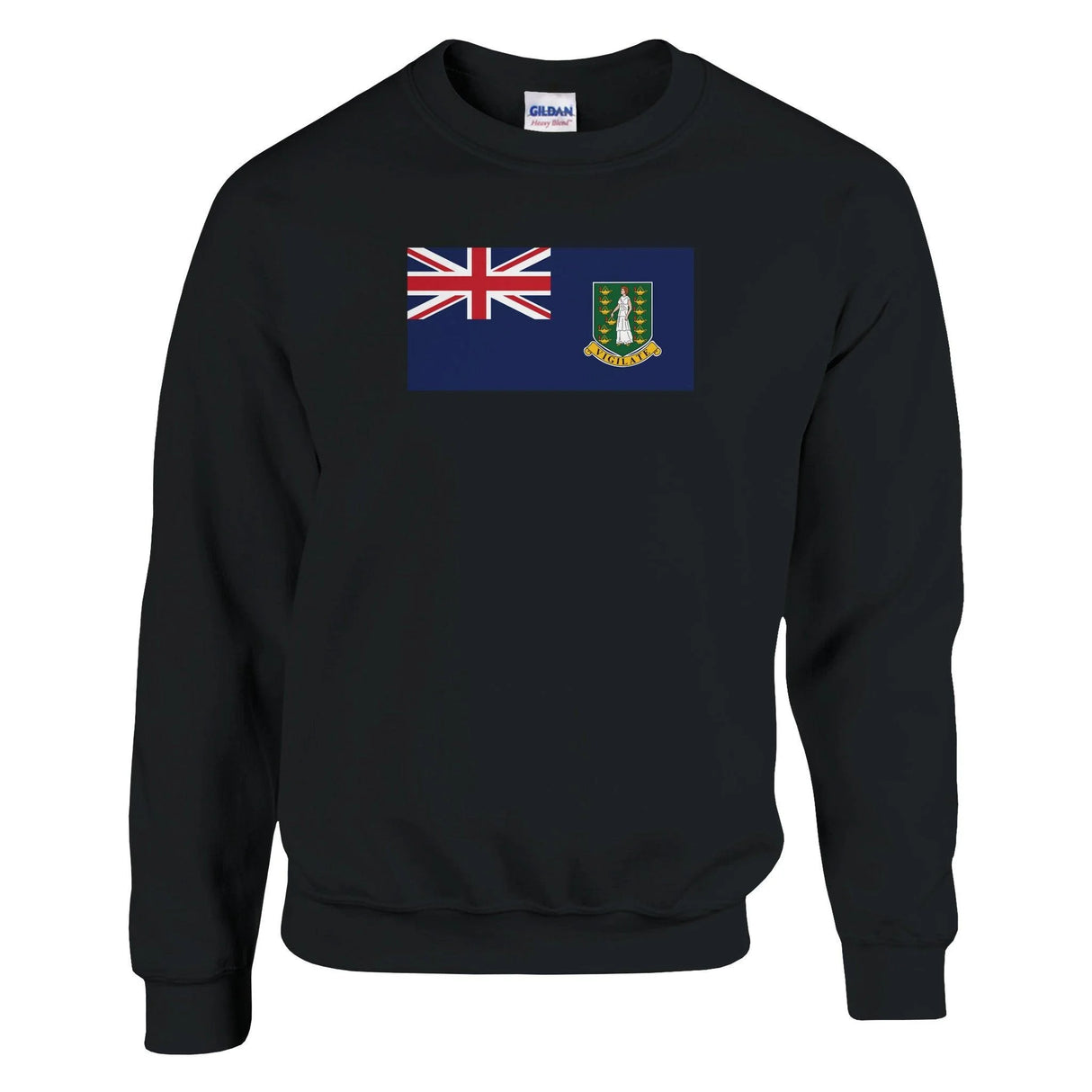 Sweat-shirt drapeau îles vierges britanniques coton brodé