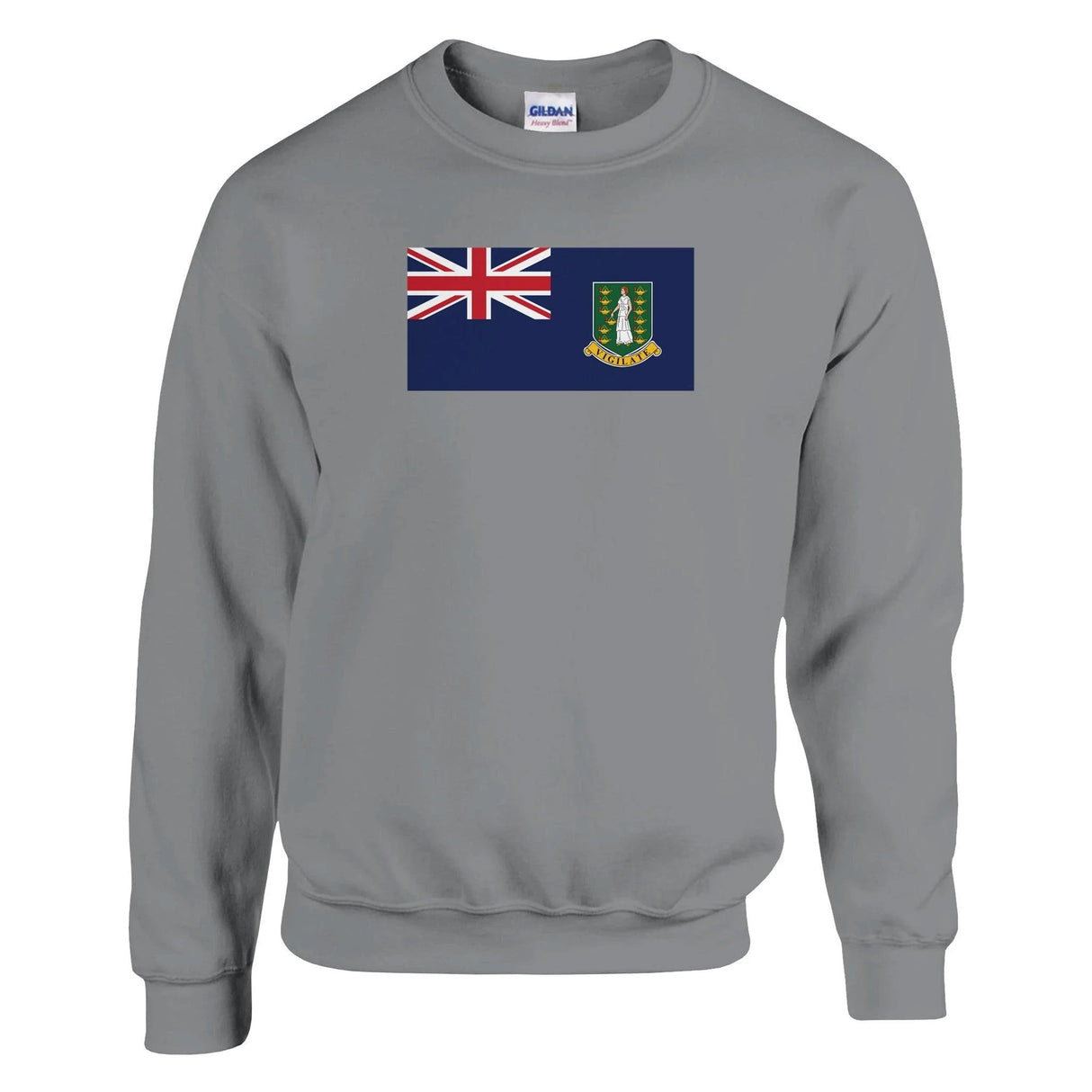 Sweat-shirt drapeau îles vierges britanniques coton brodé