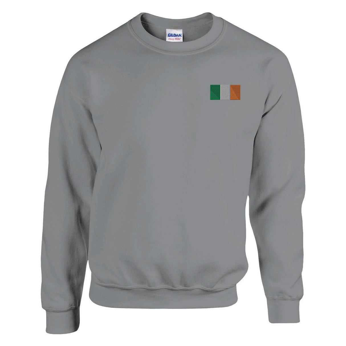 Sweat-shirt drapeau irlande broderie couleur coton mélangé