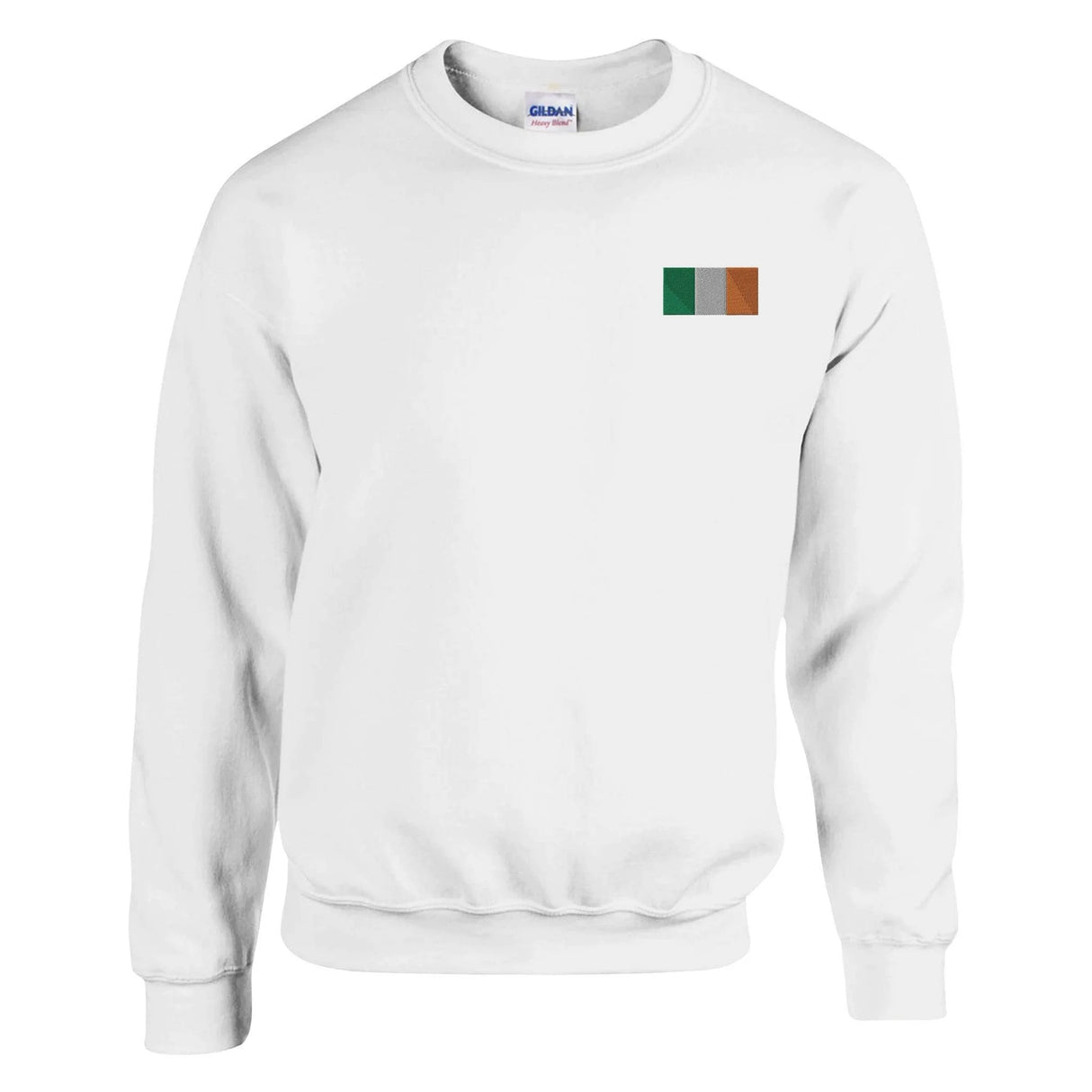 Sweat-shirt drapeau irlande broderie couleur coton mélangé