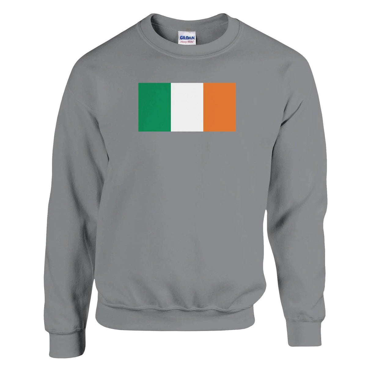 Sweat-shirt drapeau irlande coton mélangé broderie douce