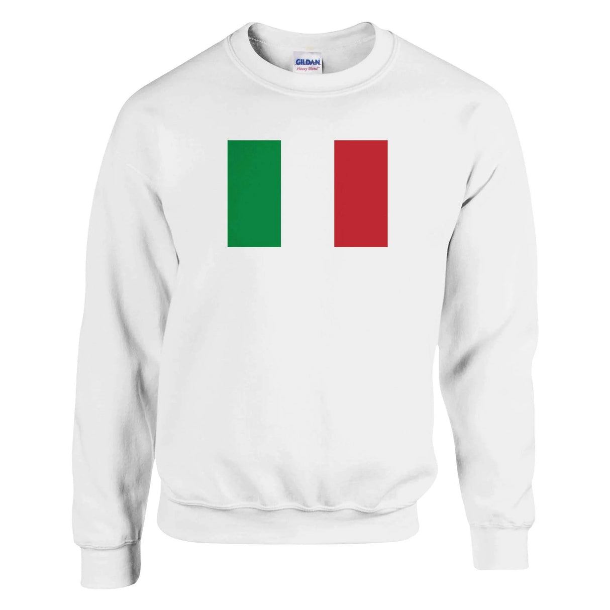 Sweat-shirt drapeau italie coton mélangé brodé confortable