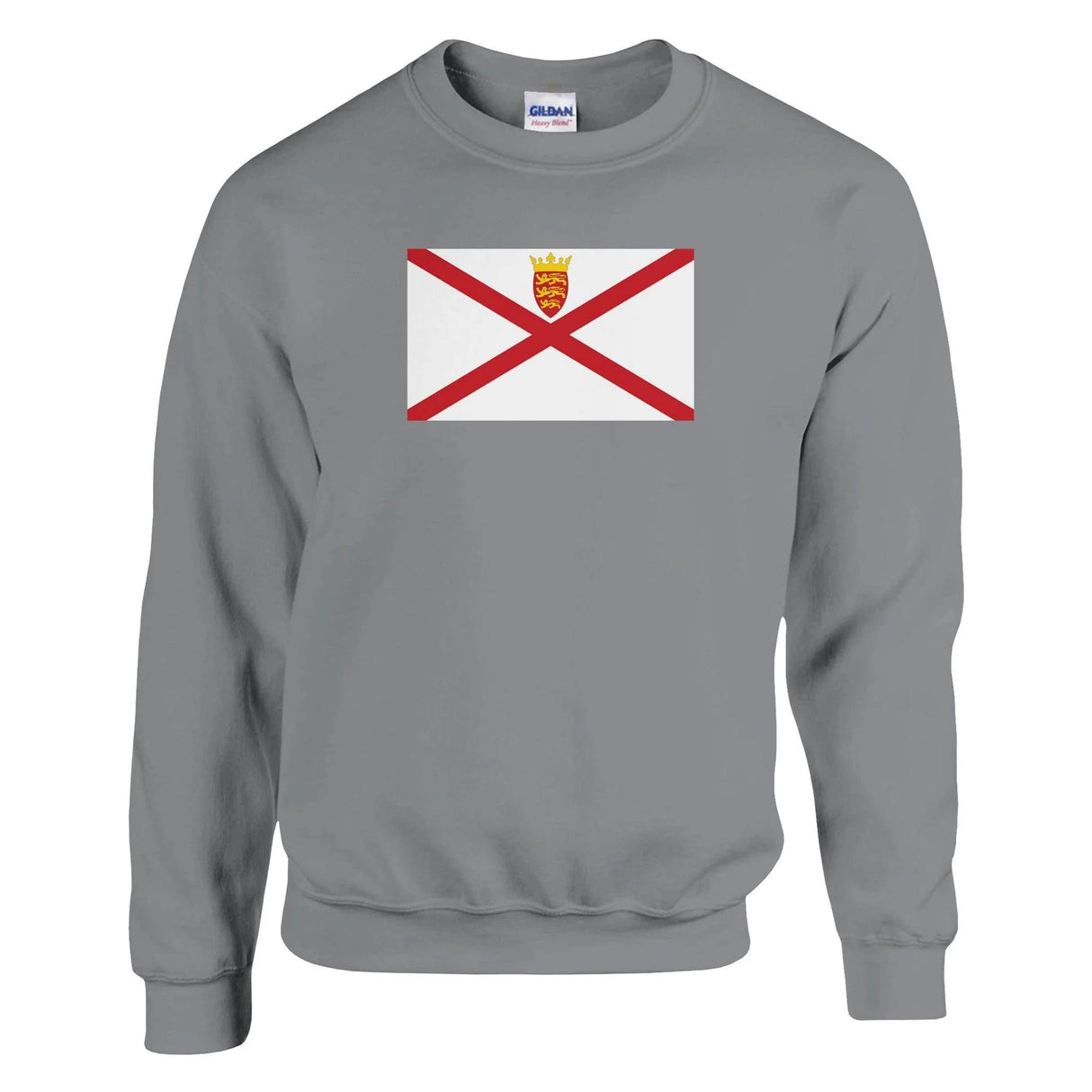 Sweat-shirt drapeau jersey coton mélangé brodé confortable