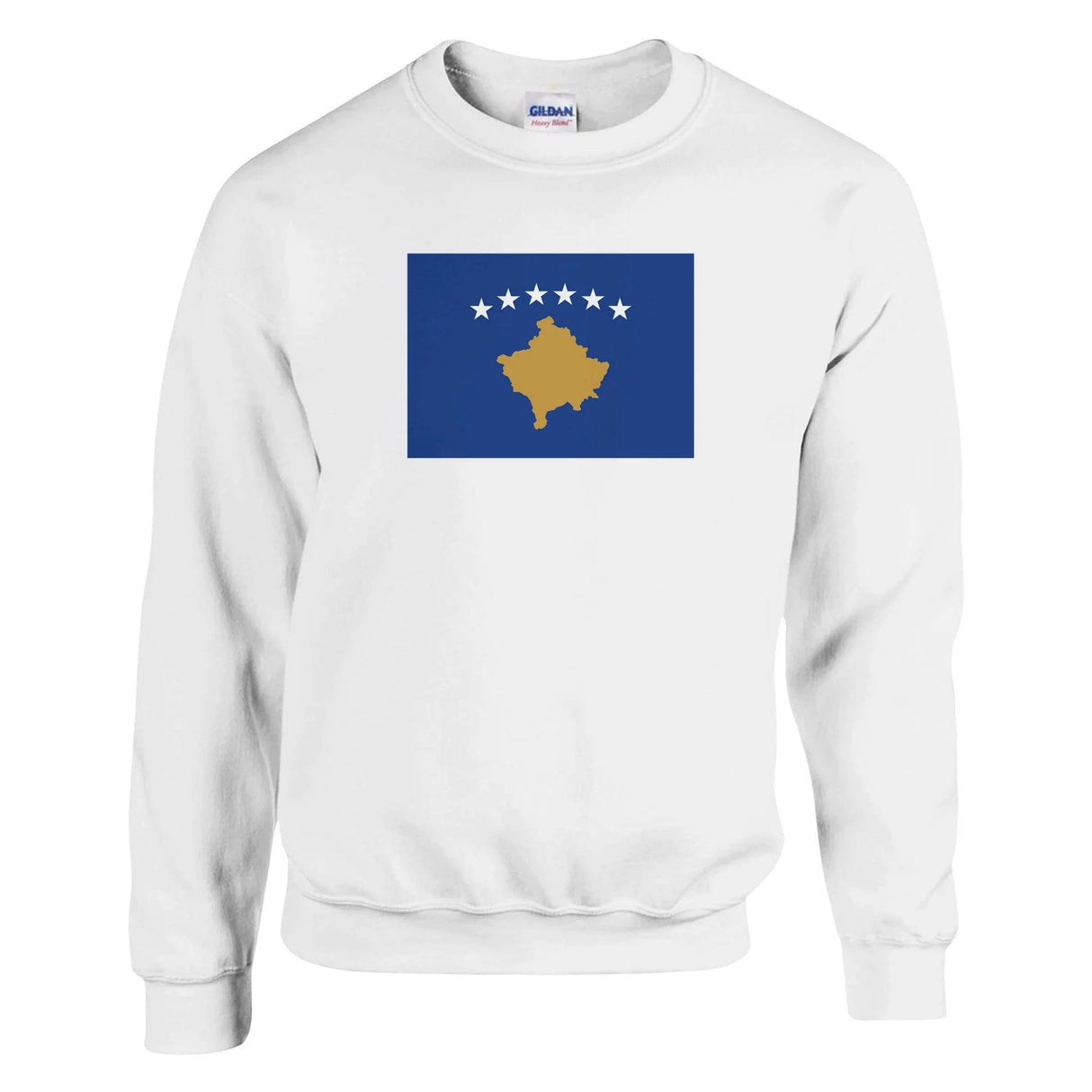 Sweat-shirt drapeau kosovo coton mélangé broderie cosy