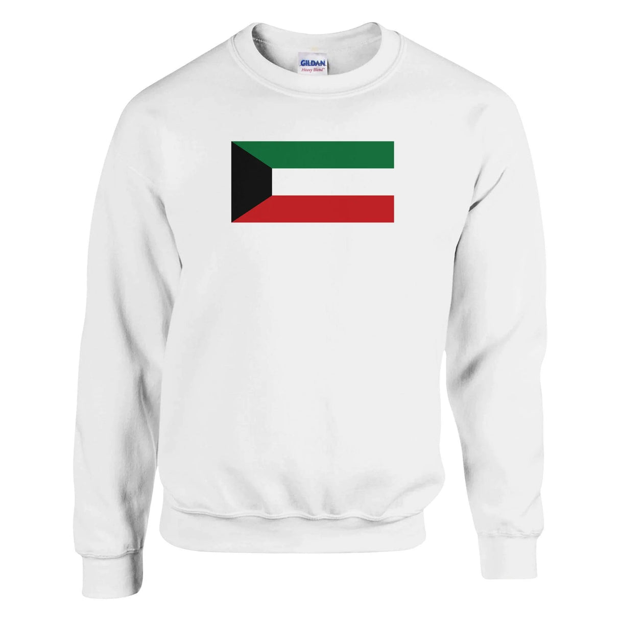Sweat-shirt drapeau koweït coton mélangé brodé doux