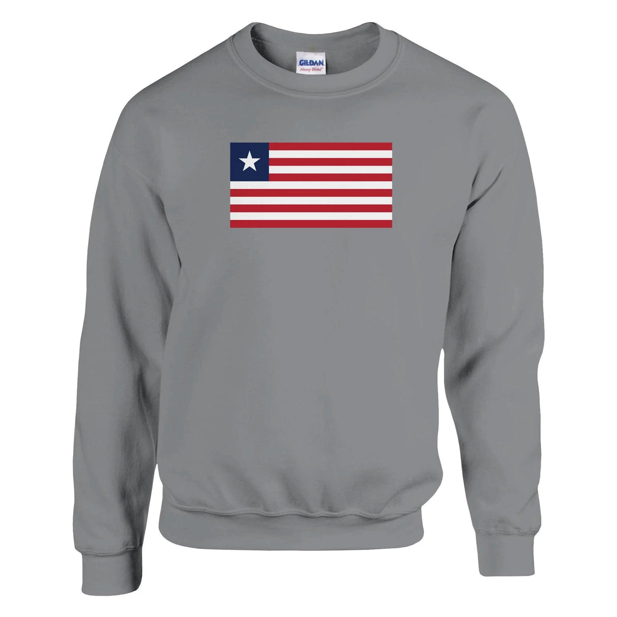 Sweat-shirt drapeau liberia coton mélangé brodé confortable