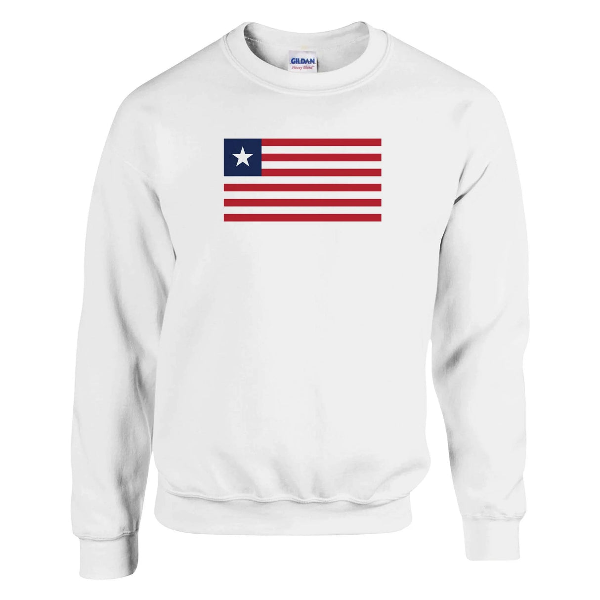 Sweat-shirt drapeau liberia coton mélangé brodé confortable