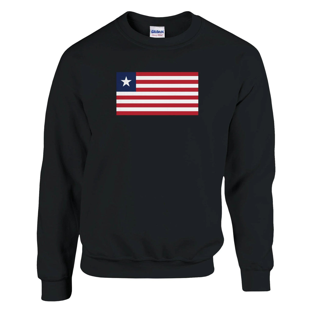 Sweat-shirt drapeau liberia coton mélangé brodé confortable