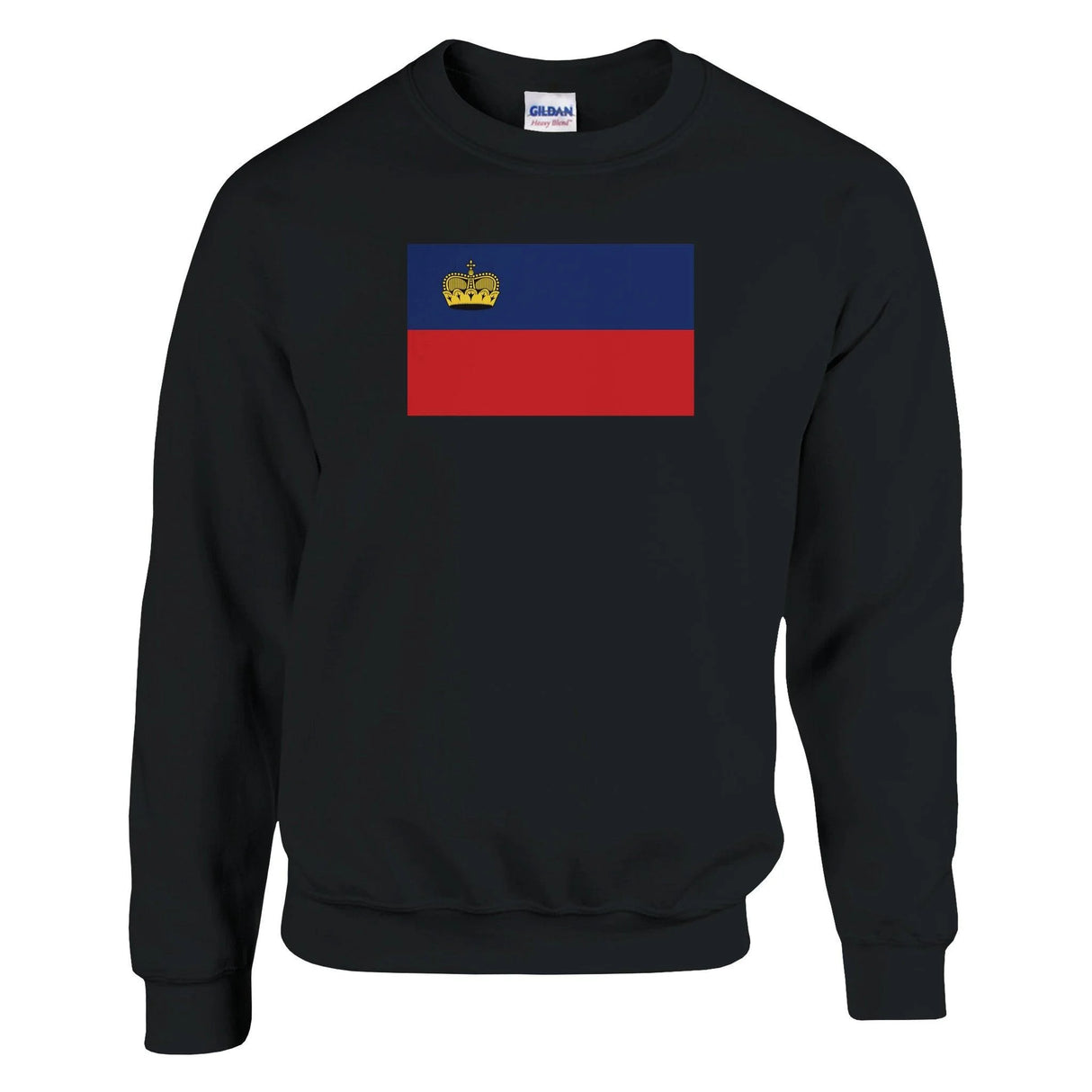 Sweat-shirt drapeau liechtenstein coton mélangé brodé