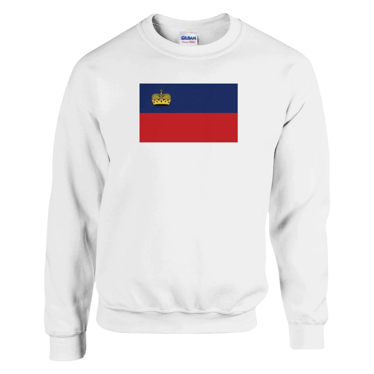 Sweat-shirt drapeau liechtenstein coton mélangé brodé