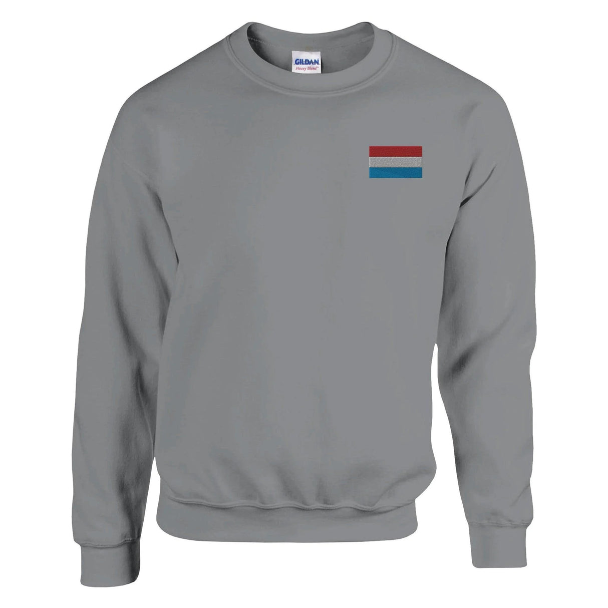 Sweat-shirt drapeau luxembourg broderie couleur coton doux