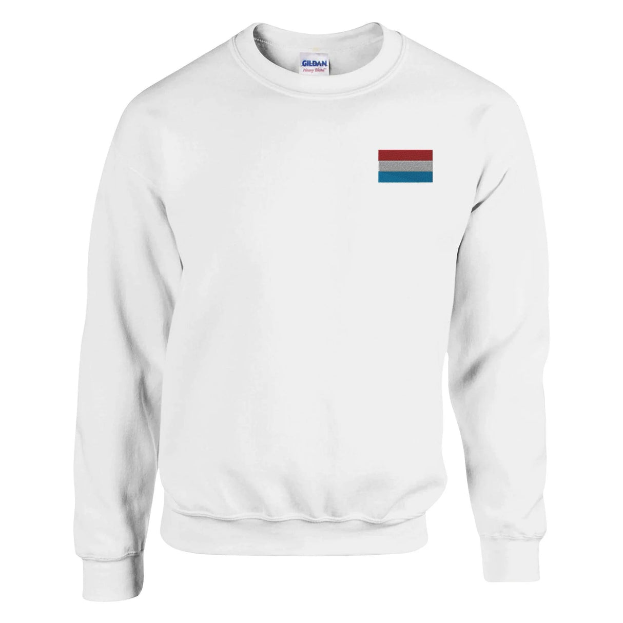 Sweat-shirt drapeau luxembourg broderie couleur coton doux