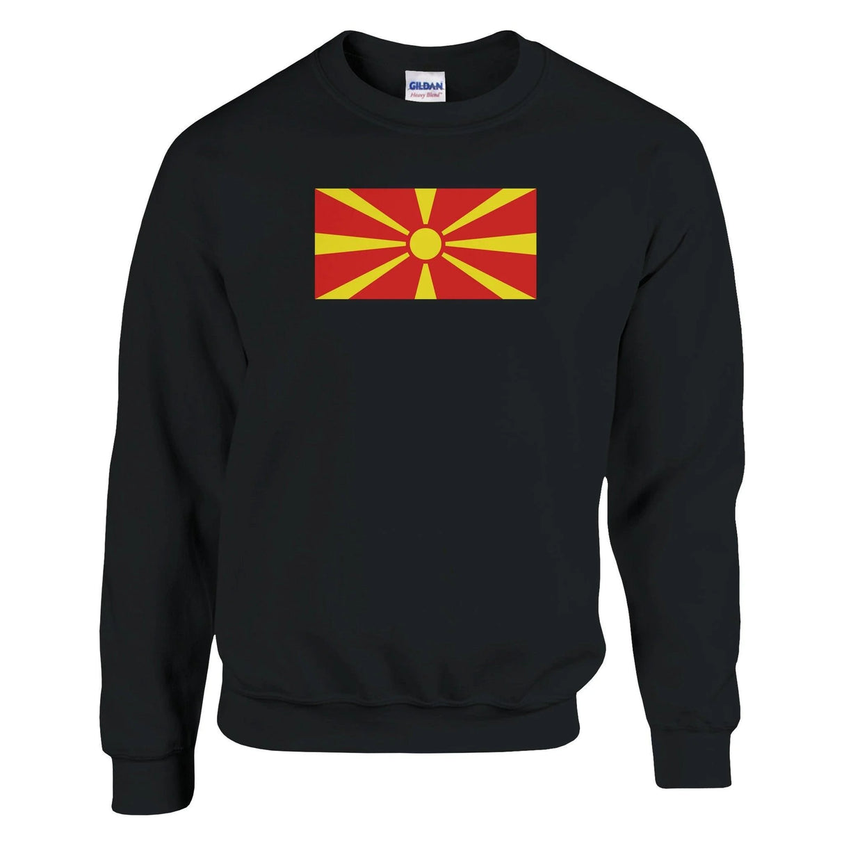 Sweat-shirt drapeau macédoine du nord coton mélangé
