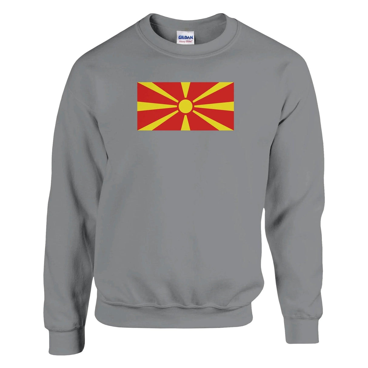 Sweat-shirt drapeau macédoine du nord coton mélangé