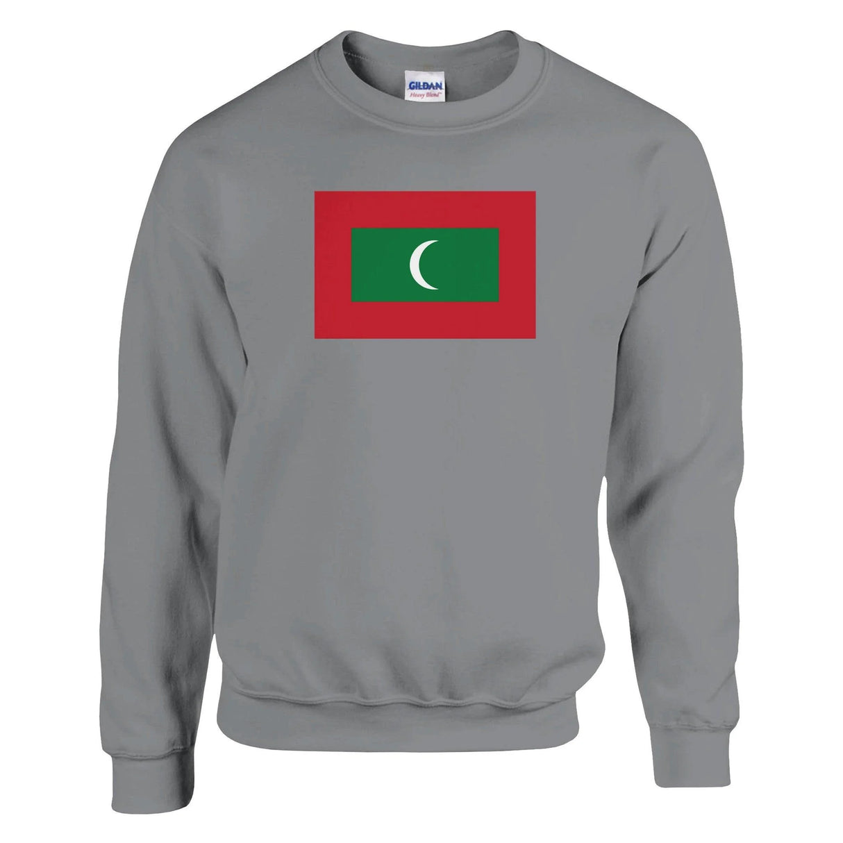 Sweat-shirt drapeau maldives coton mélangé brodé doux