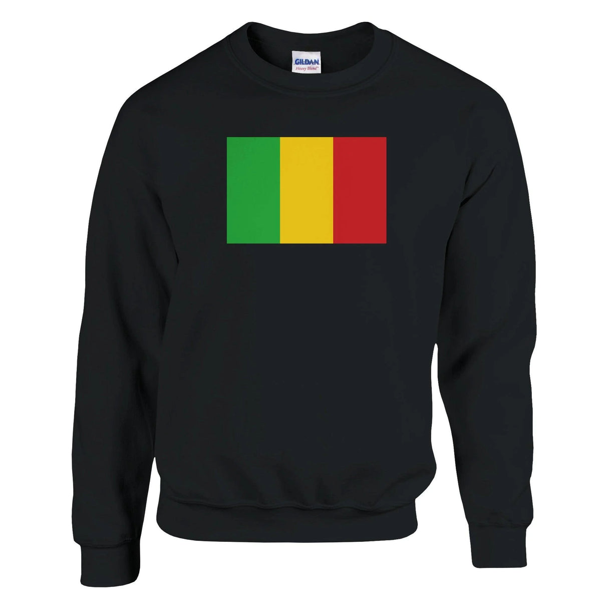 Sweat-shirt drapeau mali coton mélangé brodé confortable