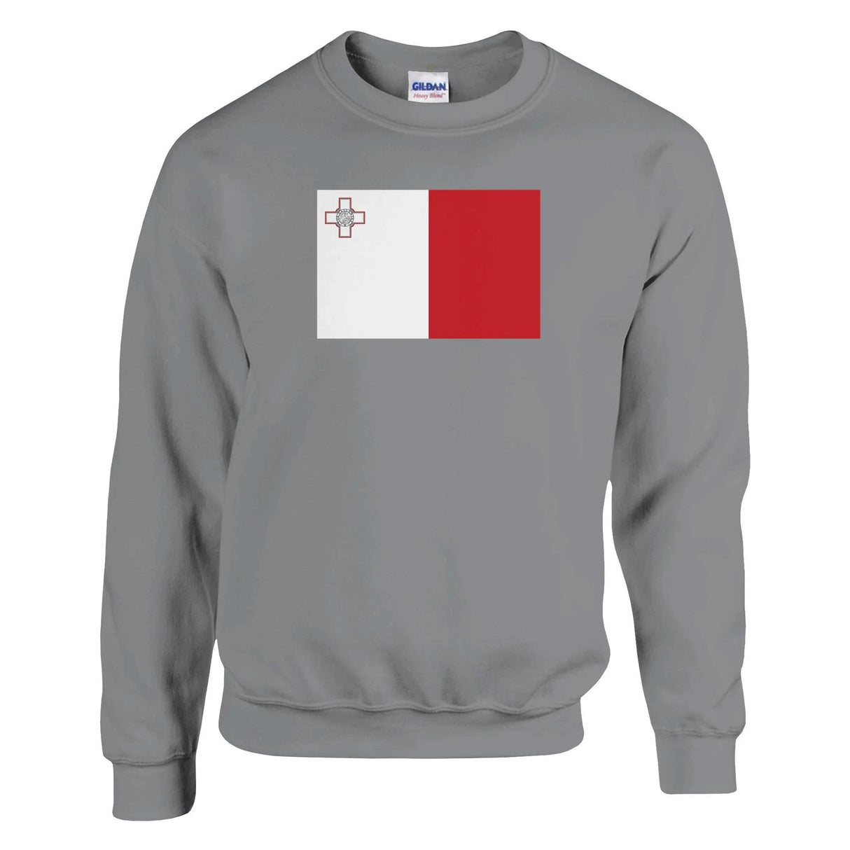Sweat-shirt drapeau malte coton mélangé brodé doux