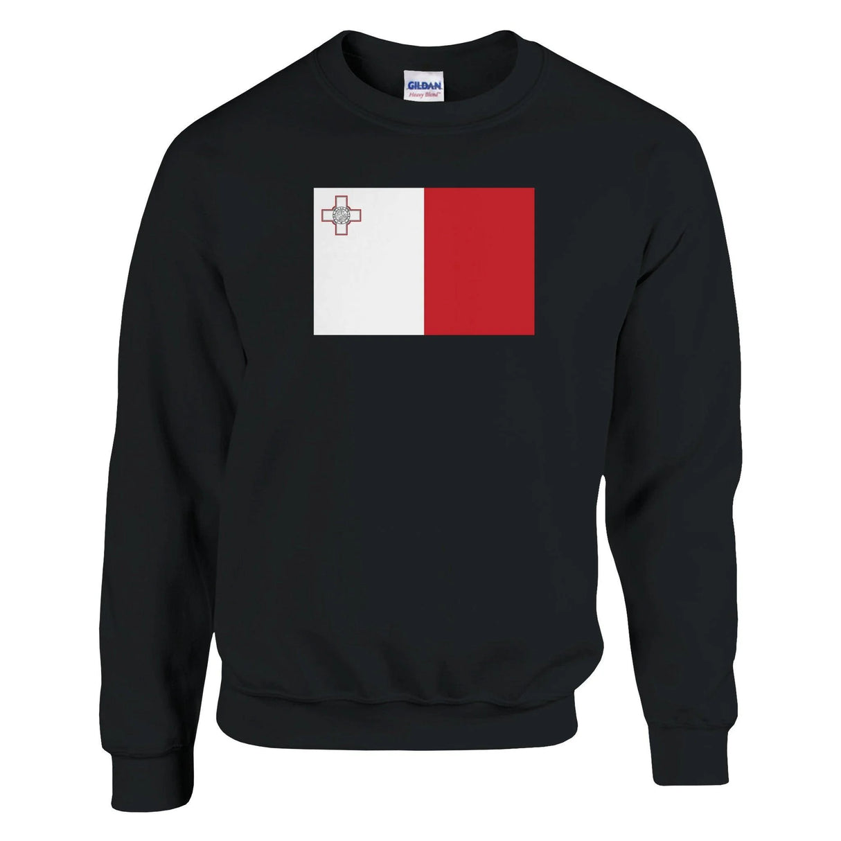 Sweat-shirt drapeau malte coton mélangé brodé doux