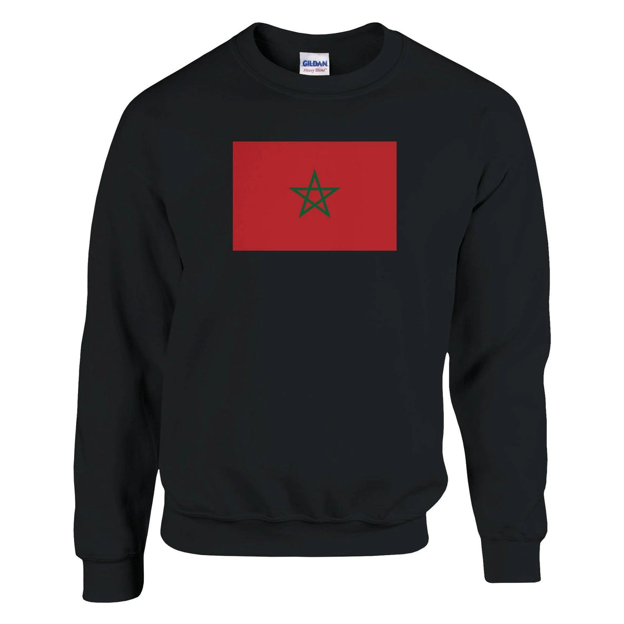 Sweat-shirt drapeau maroc coton mélangé brodé confortable