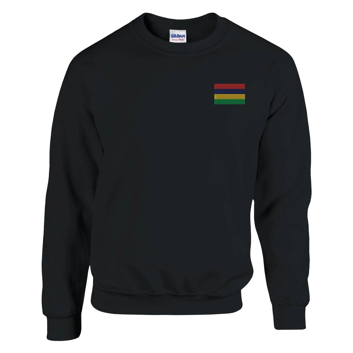 Sweat-shirt drapeau maurice broderie couleur coton mélangé