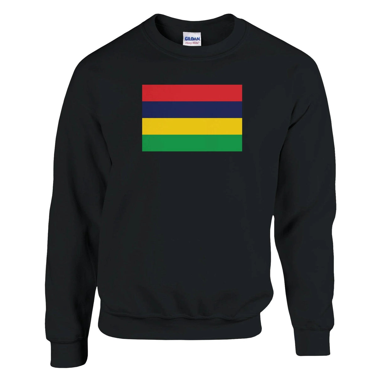 Sweat-shirt drapeau maurice coton mélangé brodé doux