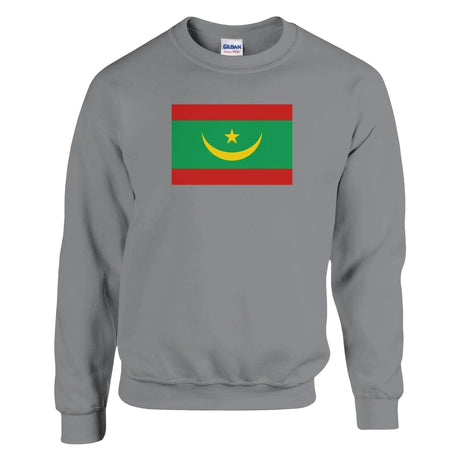 Sweat-shirt drapeau mauritanie coton mélangé brodé