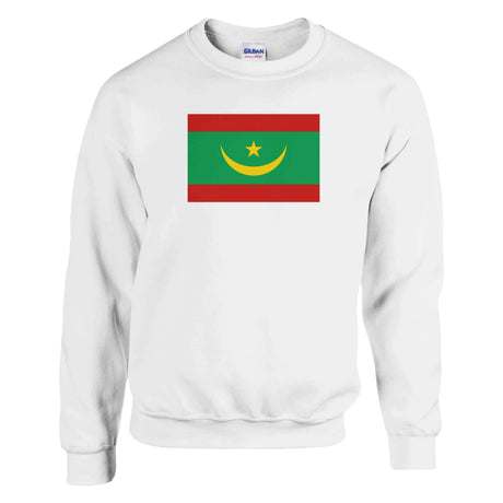 Sweat-shirt drapeau mauritanie coton mélangé brodé