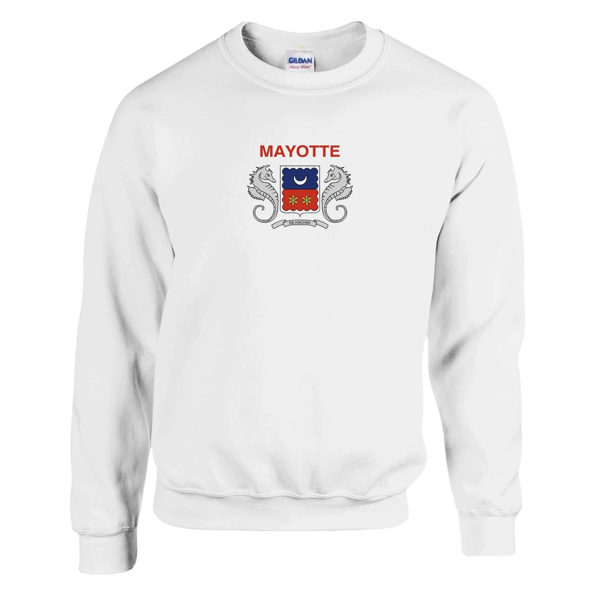 Sweat-shirt drapeau mayotte coton mélangé broderie douce
